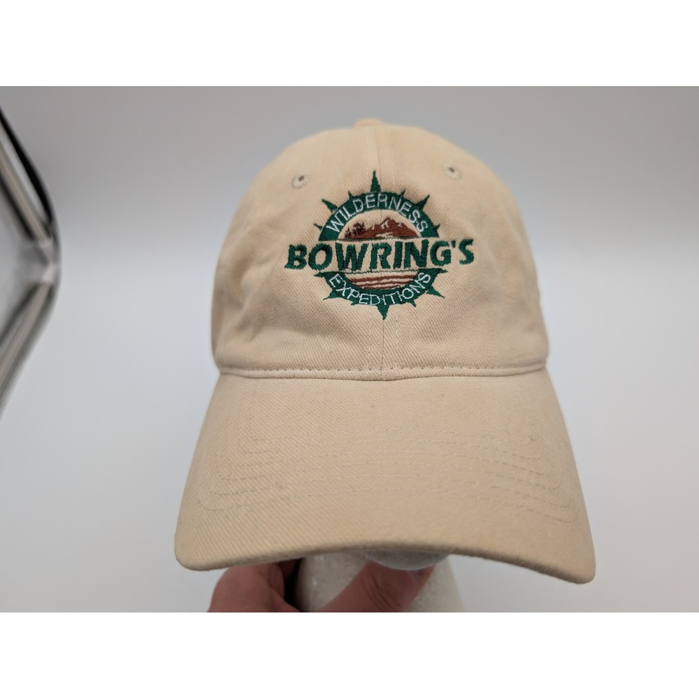 Sportsman Bowrings Wilderness Expeditions Tan Cotton Strapback Baseball Hat